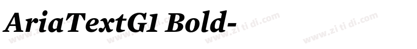 AriaTextG1 Bold字体转换